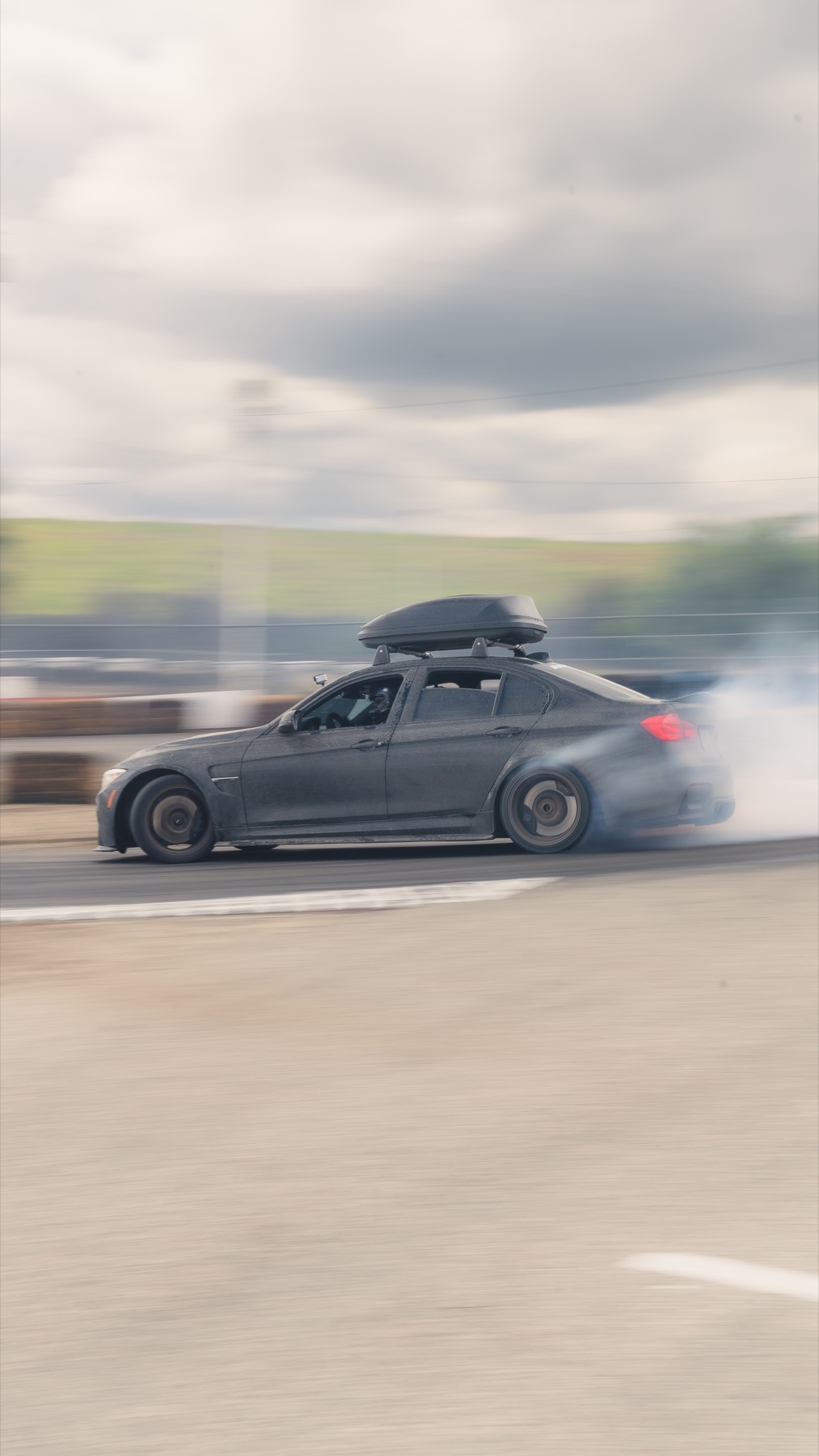 M3 sliding with roof box